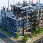 BIM Services in USA – 3D building model of a large-scale construction project
