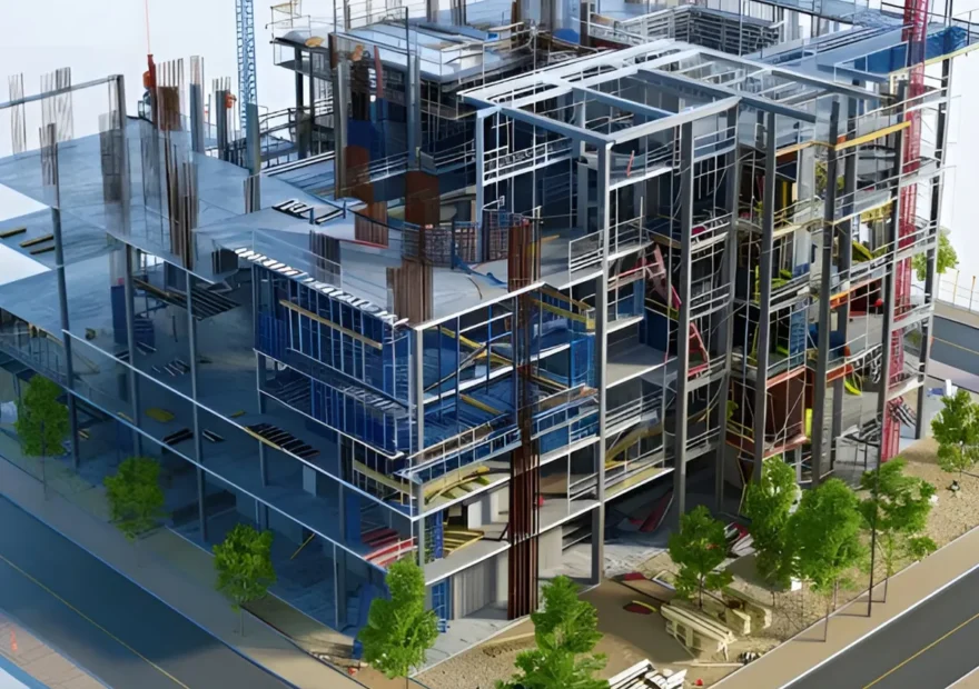 BIM Services in USA – 3D building model of a large-scale construction project